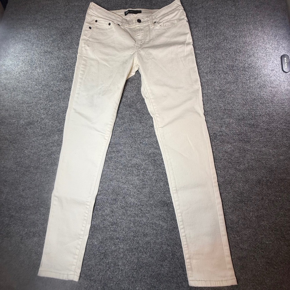 Levis Legging Jeans Women 30x30 Off White Cream Skinny Stretch Denim